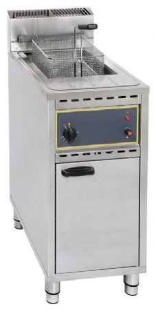 Friteuse professionnelle sur coffre Gaz cuve 16 L panier - Furnotel - RFG16C