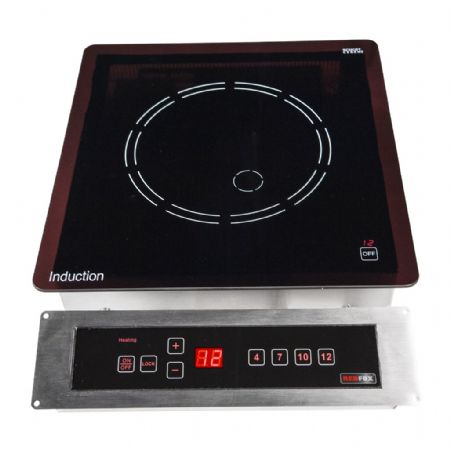 Plaque à induction drop-in électrique avec 1 foyer et 12 réglages de puissance