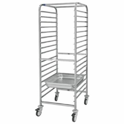 Chariot inox pour bacs GN - avec 17 niveaux GN 2/1 h=65 mm et 680 x 590 x 1720 mm Chariot inox pour bacs GN - avec 17 niveaux GN 2/1 h=65 mm et 680 x 590 x 1720 mm