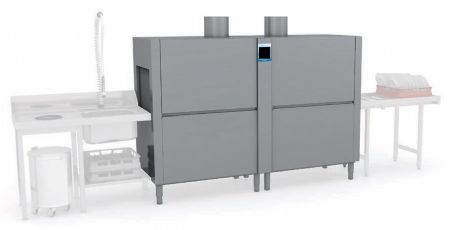 Lave vaisselle à avancement automatique sortie gauche panier 500 x 500 mm - Furnotel - RIV4141G