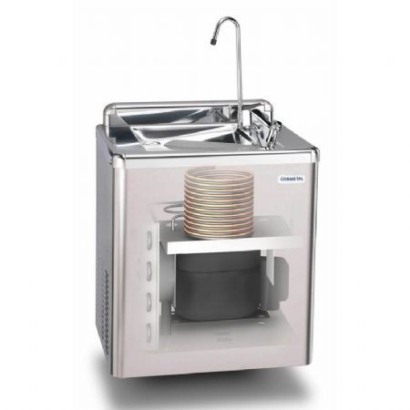 Fontaine  eau froide murale inox 1 sortie d'eau - 55L/h