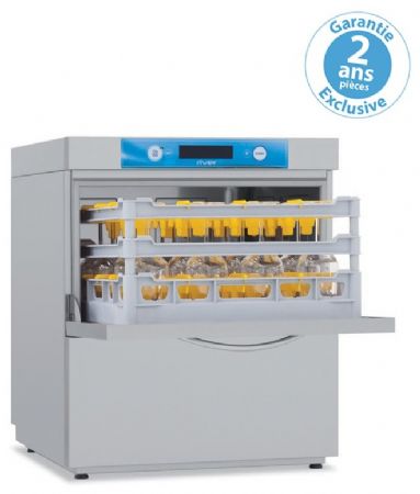 Lave-verres professionnel panier 500 x 500 mm avec adoucisseur triphasé - Furnotel - RIVER252ATV1