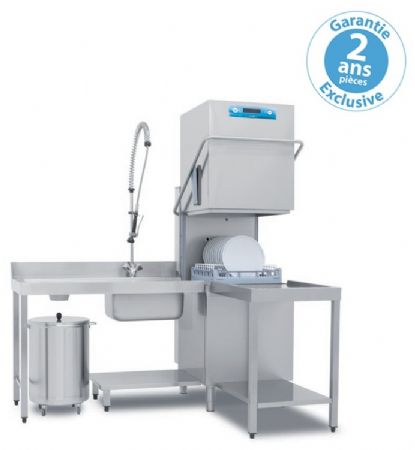 Lave-vaisselle professionnel à capot panier 500 x 500 mm avec adoucisseur - Furnotel - RIVER282ATV1