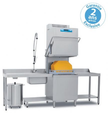 Lave-vaisselle à capot professionnel panier 500 x 600 mm - Furnotel - RIVER282LRV1