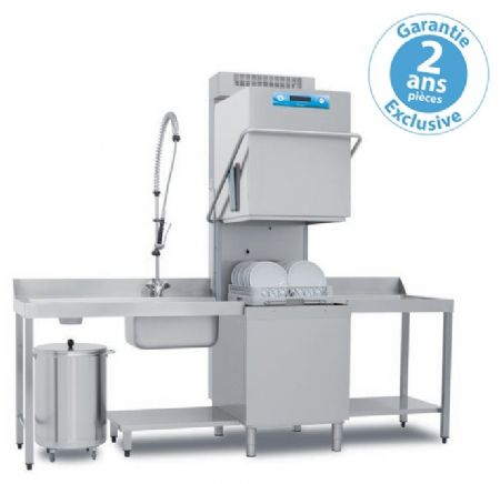 Lave-vaisselle à capot professionnel Panier 500 x 500 mm Triphasé - Furnotel - RIVER282RV1