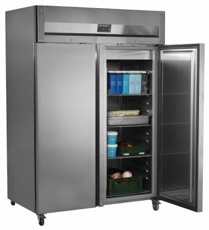 Armoire réfrigérateur positive verticale GN2/1 - 2 portes inox 954 L -2 à +8 °C - Tefcold - RK1420X1