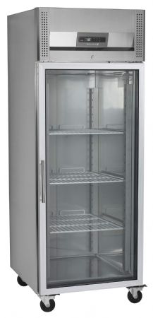 Réfrigérateur vertical GN2/1 - 1 porte vitrée inox 484 L +2 à +10 °C - Tefcold - RK710G