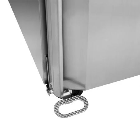 Armoire rfrigre positive professionnelle en inox avec 1 porte pleine GN 2/1- 740x875x2090 mm