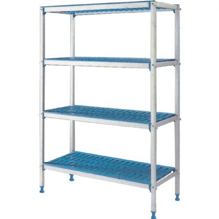 Rayonnage linéaire en aluminium anodisé 4 niveaux 1190x400x1750 mm - Diamond - RLA/114-4/EF Rayonnage linéaire en aluminium anodisé 4 niveaux 1190x400x1750 mm - Diamond - RLA/114-4/EF