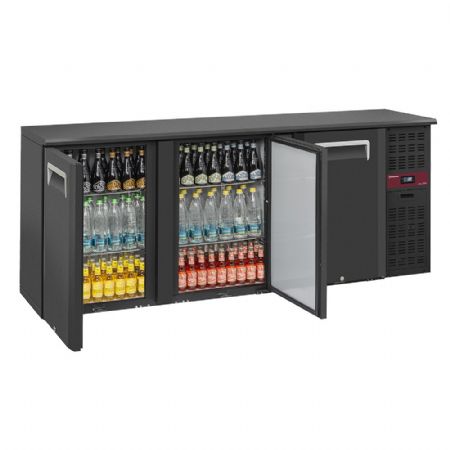 Arrière bar professionnel 3 portes 500 L positif - Diamond Promo - RLB3-3P