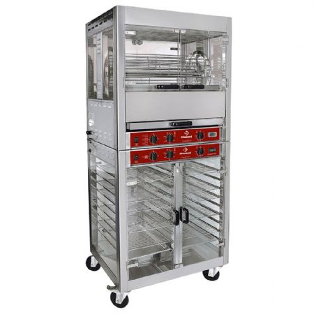 Rôtissoire professionnelle à balancelles 5 broches, 25 poulets, 8.5 kW - Diamond Promo - RPB-5C