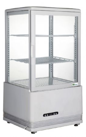 Vitrine rfrigre 4 faces vitres  poser blanche 0 / +12C - 58L