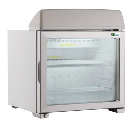 Armoire rfrigre ngative blanche petit volume avec affichage lumineux 1 porte vitre -13 / -22C - 49L