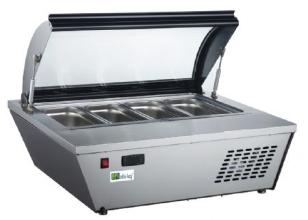 Prsentoir  crme glace  poser avec couvercle en verre bomb -18 / -25C - 67L