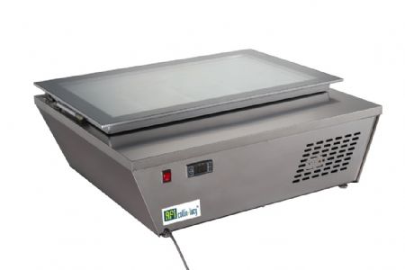 Prsentoir  crme glace  poser avec couvercle en verre ouverture latrale  -18 / -25C - 77L