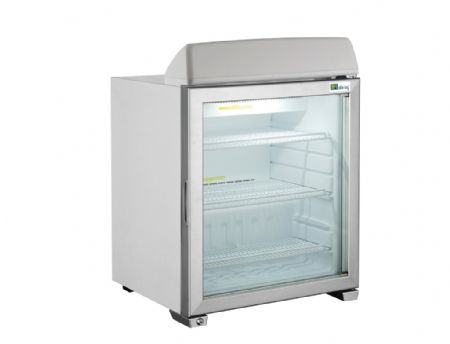 Armoire rfrigre ngative blanche petit volume avec affichage lumineux 1 porte vitre -13 / -22C - 99L