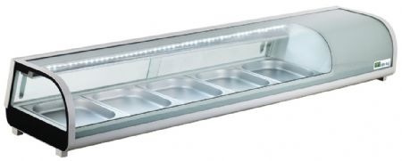 Saladette rfrigre positive vitre  poser 0 / +12C - 5xGN1/2