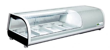 Saladette rfrigre positive vitre  poser 0 / +12C - 4xGN1/3