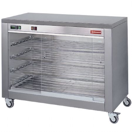 Armoire vitrine chauffante 60 poulets sur roues