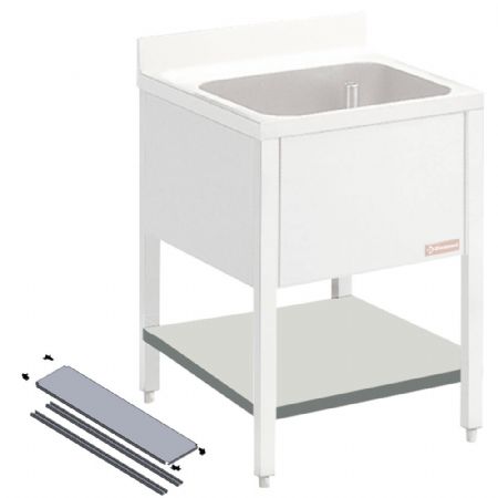Tablette infrieure pour plonge dmontable - 700 x 700 x 40mm