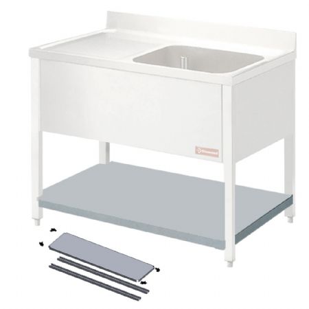 Tablette infrieure pour plonge dmontable - 1200 x 600 x 40mm
