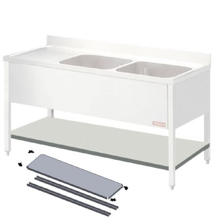 Tablette infrieure pour plonge dmontable - 1600 x 700 x 40mm