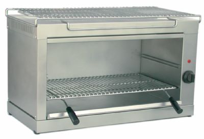 Salamandre électrique fermée 2 niveaux grille 600x300 mm - 760x360x470 mm Salamandre électrique fermée 2 niveaux grille 600x300 mm - 760x360x470 mm