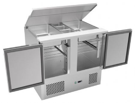 Saladette réfrigérée positive 257 L avec 2 portes - Nosem - S9001V