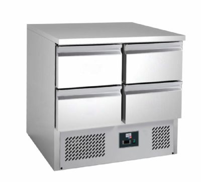 Table de travail rfrigr 2 compartiments de 2 tiroirs chacun - 220L