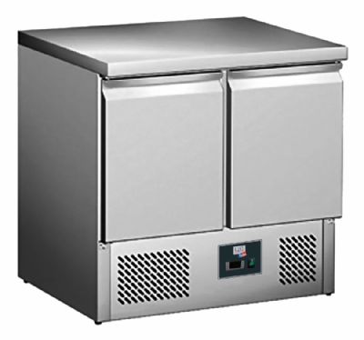 Table desserte rfrigreinoxcentrale+2/+8c avec 2 portes - 240 litres