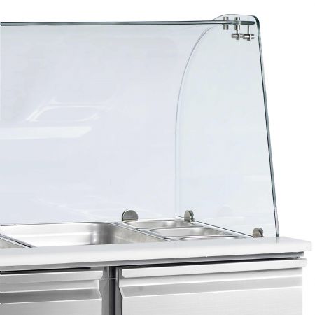 Saladette réfrigérée comptoir GN1/1 - 2 portes pleines inox 240 L +2 à +10 °C - Tefcold - SA1045