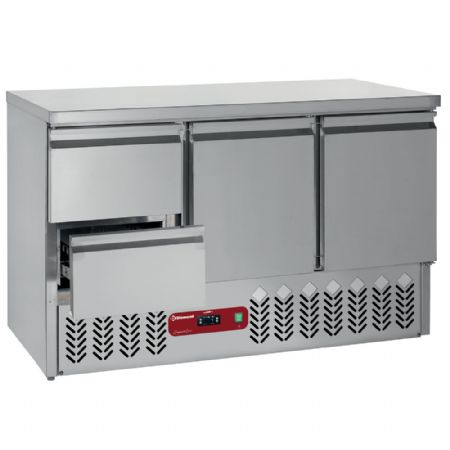 Table frigorifique 3 porte GN1/1 240L avec bloc de 2 tiroirs