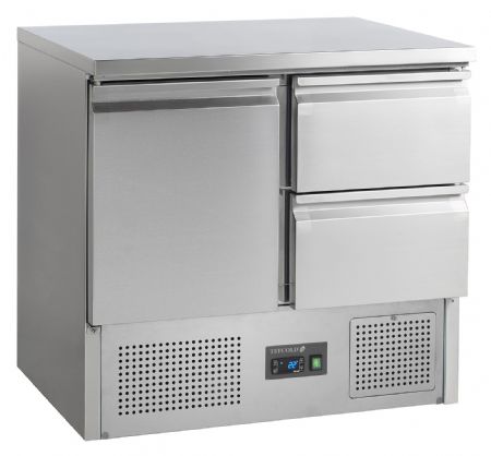 Comptoir pour saladette GN1/1 - 1 porte pleine inox 230 L +2 à +10 °C - Tefcold - SA912
