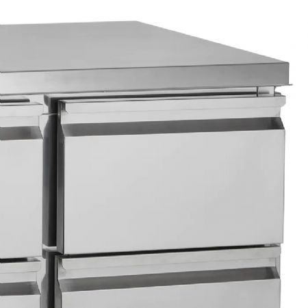 Table de travail rfrigre GN 1/1 avec 1 porte et 2 tiroirs - 900x700x877 mm