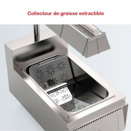 Poste de salage sur roulette avec lampe chauffante pour friteuse électrique Série 800 - Mirror - SALSTAE700