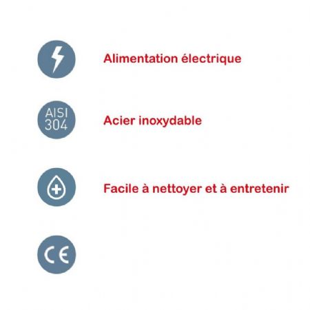Poste de salage à poser avec lampe chauffante 400x700x855 mm - Mirror - SALTSST