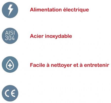 Poste de salage avec lampe chauffante à poser - 400x700x855mm