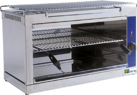 Salamndre lectrique professionnelle traversante 2 niveaux - 760x360x470 mm