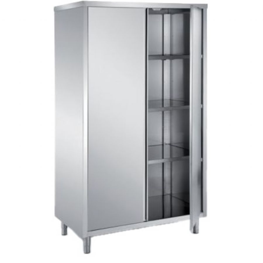 Armoire inox de stockage porte battante avec 3 niveaux 1000x600 mm Armoire inox de stockage porte battante avec 3 niveaux 1000x600 mm