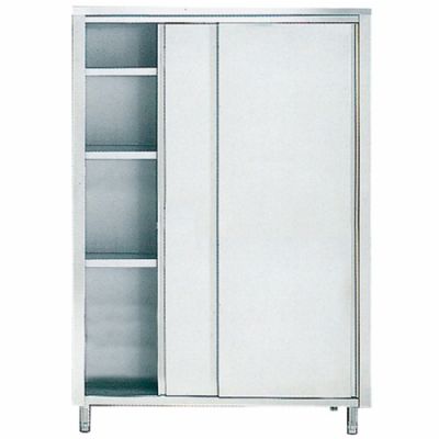 Armoire inox de stockage portes coulissantes avec 3 niveaux 1700x700 mm