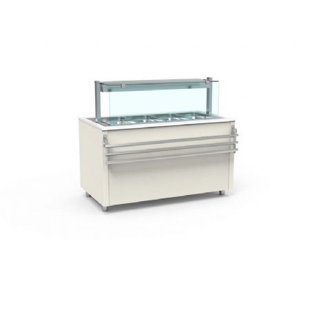 Buffet pro inox bain marie  eau couleur Blanc - 935x850x850mm