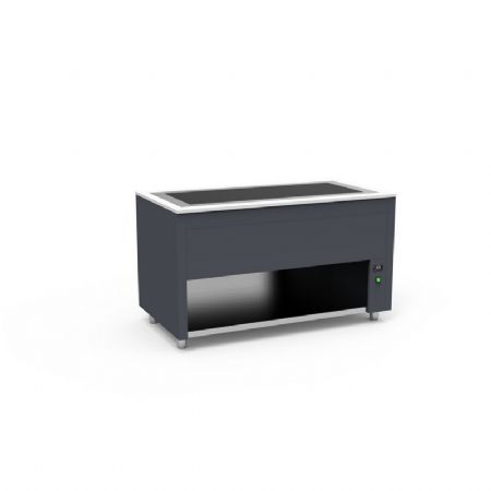 Buffet pro inox avec plaque chaude en verre tremp +50 / +100C couleur Gris - 935x850x850mm