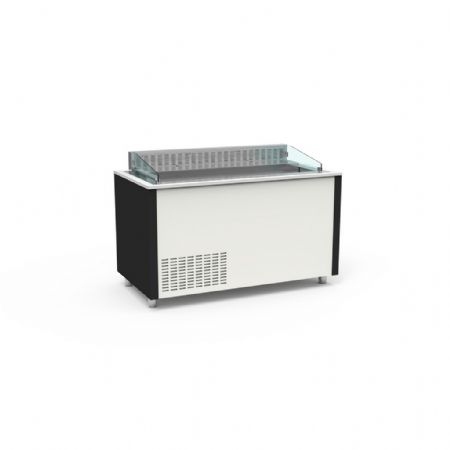 Self-service réfrigérée avec cuve froide en inox et plan de travail quartz - Eratos - SBCVM-2G-N