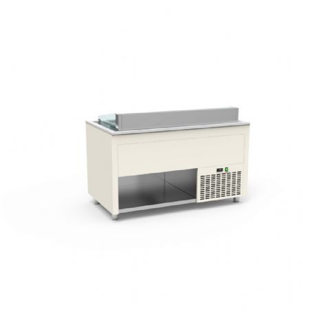 Self-service réfrigérée avec cuve froide et plan de travail quartz - Eratos - SBCVM-4G-B