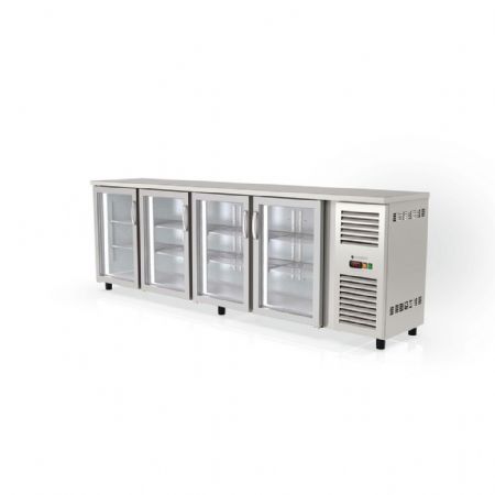 Arrière Bar 4 portes vitrées battantes 650 L positif - Coreco - SBIE-250