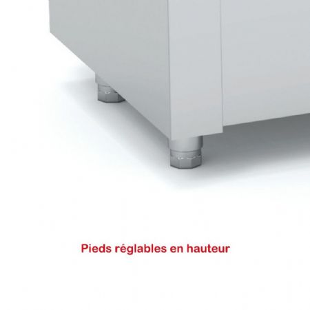 Self-services chaud bain-marie à eau avec réserve neutre 6 bacs GN1/1 profondeur 200 - Eratos - SBMN-225