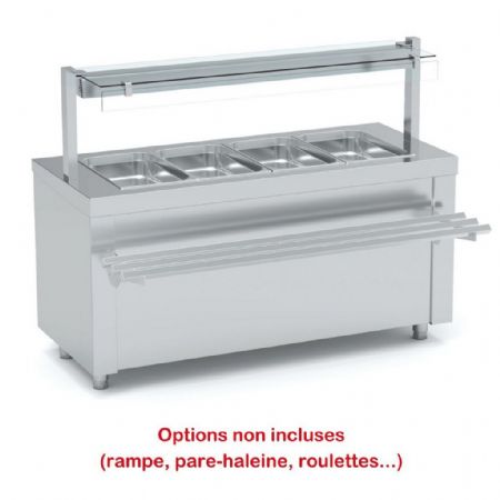 Self-services chaud bain-marie à eau avec réserve chaude 6GN1/1-200 L - Eratos - SBMR-225