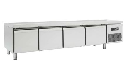 Soubassement professionnel réfrigérée inox 4 portes 295L temp -2 / +8°C - profondeur 600mm Soubassement professionnel réfrigérée inox 4 portes 295L temp -2 / +8°C - profondeur 600mm
