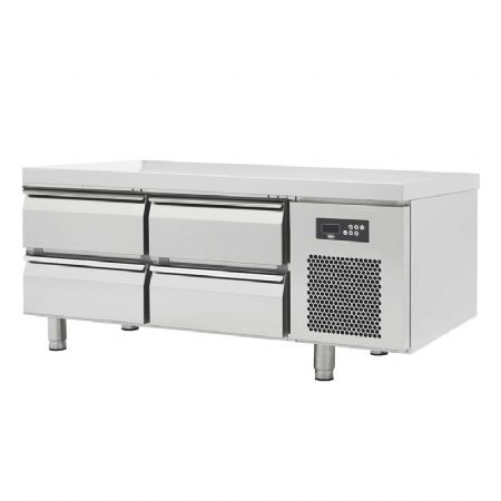 Soubassement professionnel rfrigre -2 / +8C avec 4 tiroirs - profondeur 700 mm - 170L