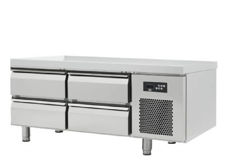 Soubassement professionnel rfrigre inox 4 portes 170L temp -2 / +8C - profondeur 700mm